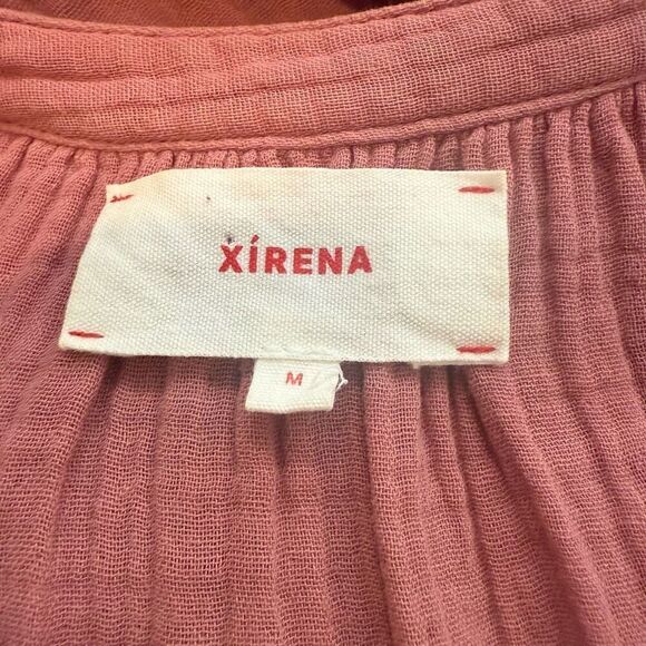 Xirena Addison Seersucker Gauzy Maxi Dress Size M Dusty Rose Pink - Picture 4 of 8
